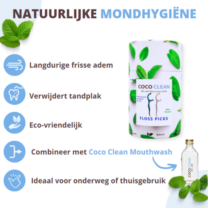 Fil dentaire à manche — menthe