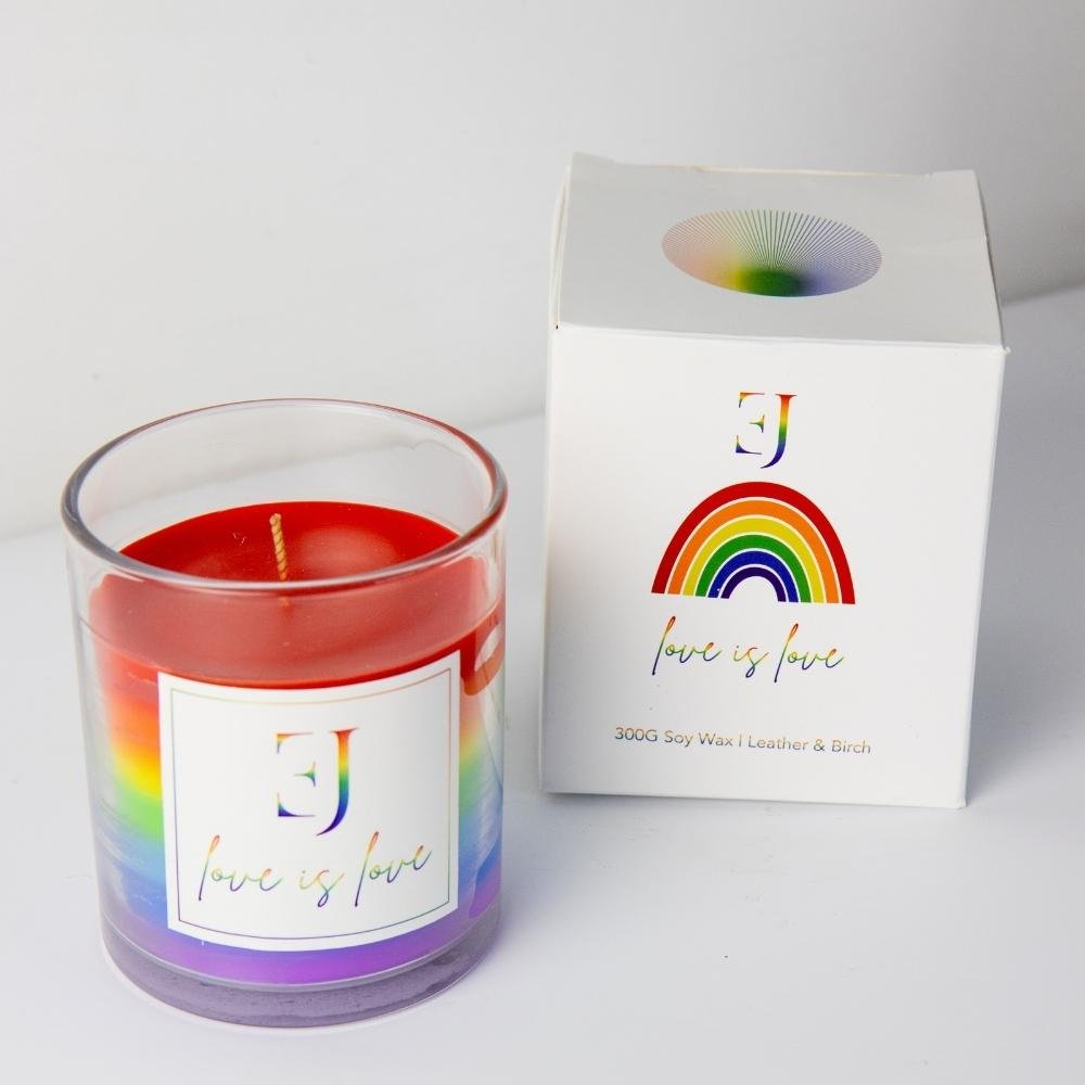 Bougie arc-en-ciel Love is Love